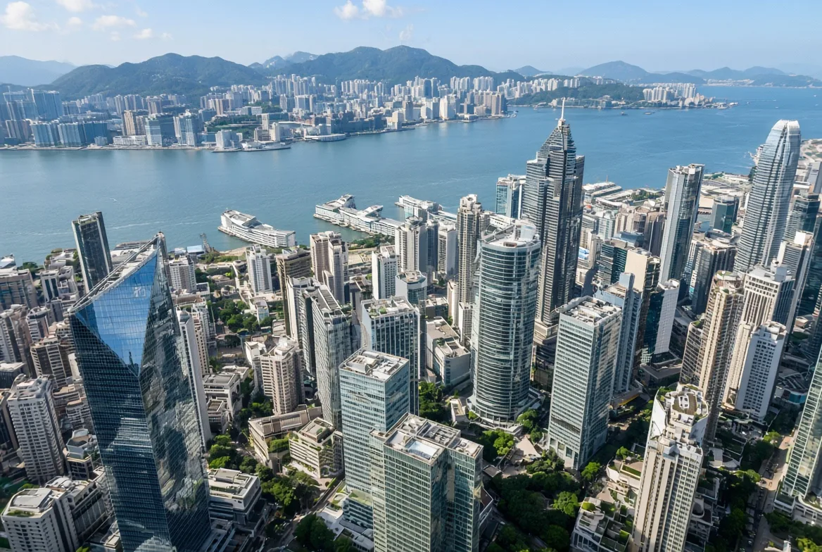 維多利亞港兩岸鳥瞰
